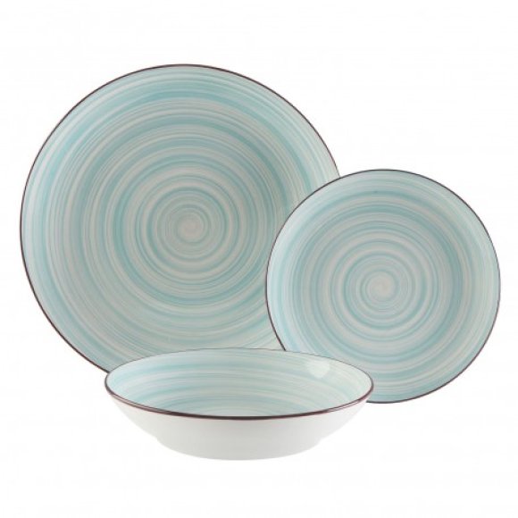 SERVIZIO PIATTI 18 PEZZI "ARTESIA" - AQUAMARINA