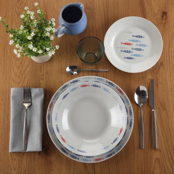 SET STOVIGLIE "FISH" - 18 PEZZI