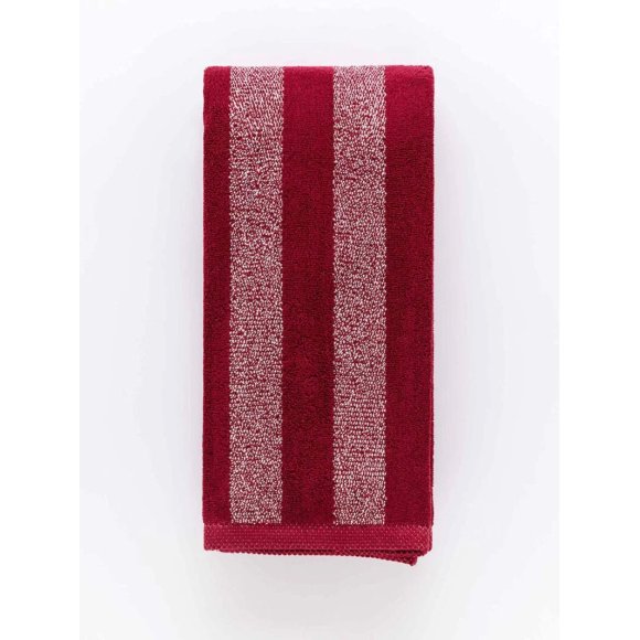 RIVIERA TELO BAGNO SPUGNA STRIPY - BORDEAUX