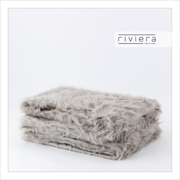 RIVIERA - PLAID SINGOLO "SULLIVAN" - GRIGIO PLATINO