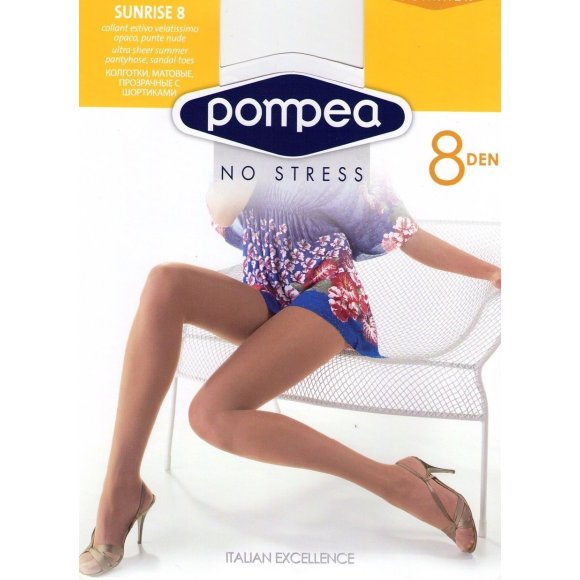POMPEA - CALZE SUNRISE 8 DEN - CARAMELLO