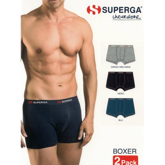 SUPERGA - SET 2 BOXER UOMO COD.SU426 - COLORI ASSORTITI