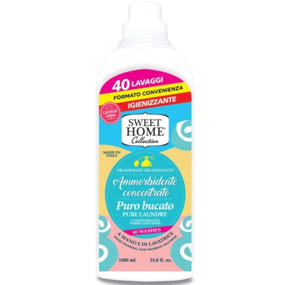 SWEET HOME AMMORBIDENTE CONCENTRATO PURO BUCATO 40 LAVAGGI - 1 LITRO SWEET HOME AMMORBIDENTE CONCENTRATO PURO BUCATO 40 LAVAGGI - 1 LITRO