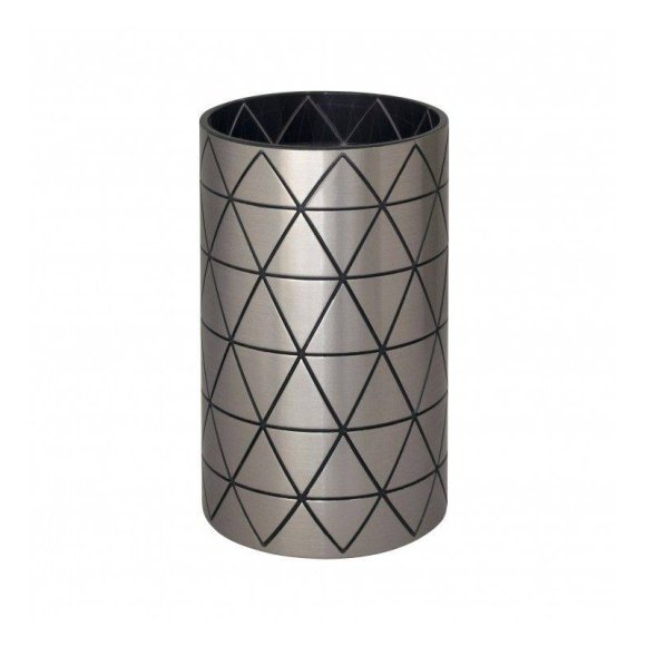 BICCHIERE PORTA SPAZZOLINI "BRIDGE" - ARGENTO