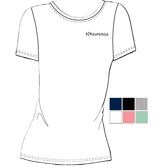 SUPERGA - T-SHIRT DONNA COD.SWS25719 - COLORI ASSORTITI