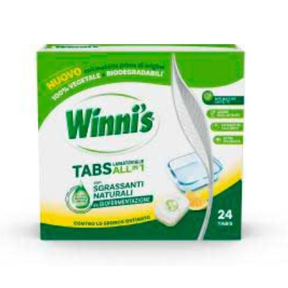 Detersivo lavastoviglie Winni's Naturel 24 pastiglie lemon