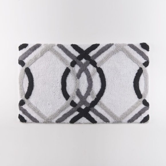 VIA ROMA 60 - TAPPETO BAGNO "CROSS" - GRIGIO