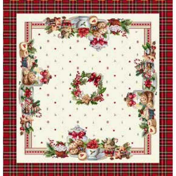 VINGI NATALE CENTROTAVOLA TARTAN 93X93 