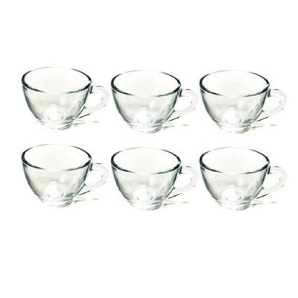 SET 6 TAZZINE CAFFE' IN VETRO
