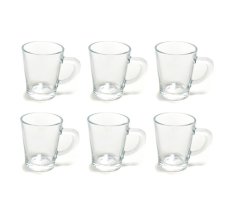 SET 6 TAZZINE CAFFE' IN VETRO