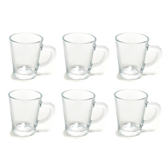 SET 6 TAZZINE CAFFE' IN VETRO