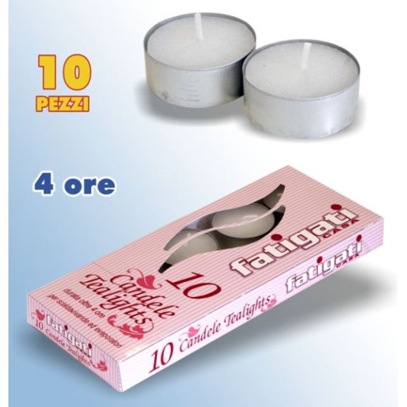 CANDELE TEALIGHT 10 PEZZI 