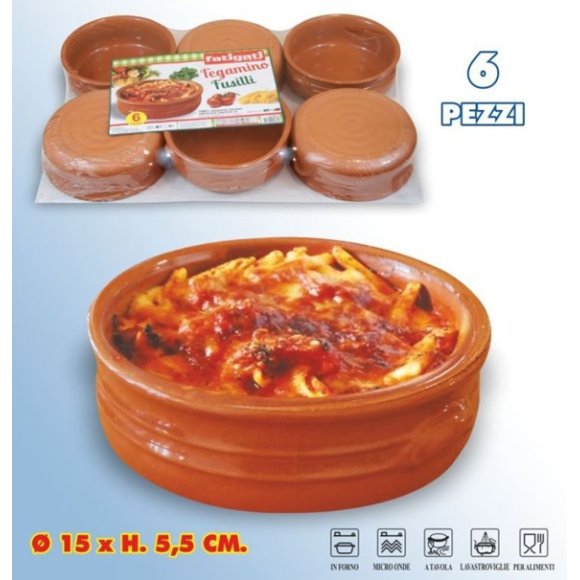 TEGAMI FUSILLI - 6 PEZZI