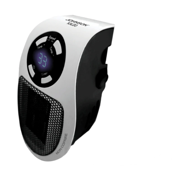 JOHNSON TERMOVENTILATORE PORTATILE CERAMICO KALDO 500W A BASSO CONSUMO CON TIMER