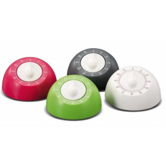 Timer – Espositore da 12 pezzi – Assortito in 4 colori – Diametro 6 cm x Altezza 7,5 cm