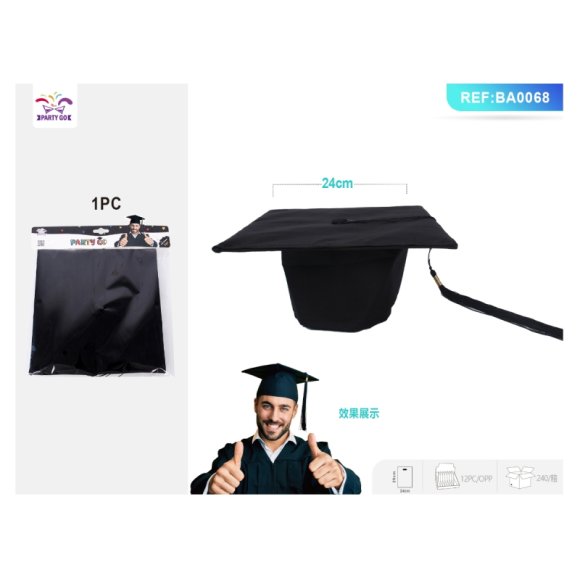 CAPPELLO LAUREA NAPPA NERA