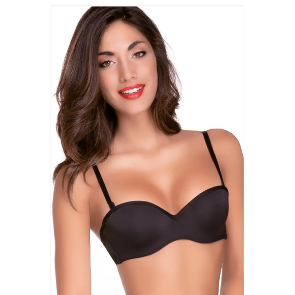 LOVE&BRA - REGGISENO FASCIA LISCIA "TIZIANA" - NERO