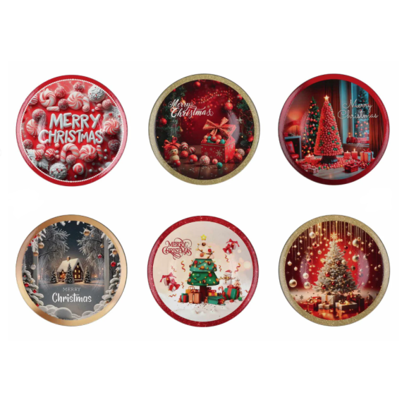 STAR-NATALE-SOTTOPIATTO TONDO PLASTICA NATALIZIO A6D Ø D33