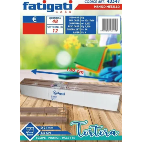 ASTA METALLO PER SCOPA - TORTORA