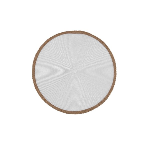 TOVAGLIETTA ROTONDA IN FRIBRA NATURALE - BIANCO
