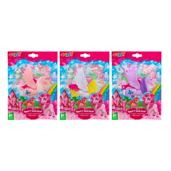 UNICORNO CON SPAZZOLA IN BUSTA