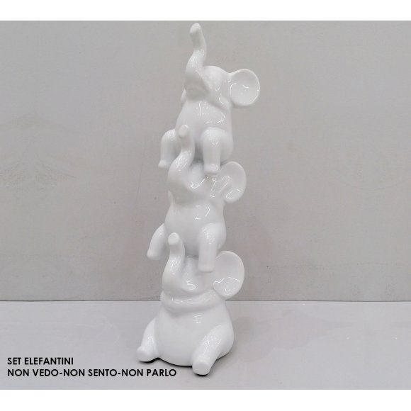 TRIS ELEFANTI IN CERAMICA
