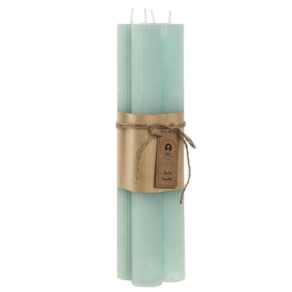 CANDELA SET 4 CERA TURCHESE