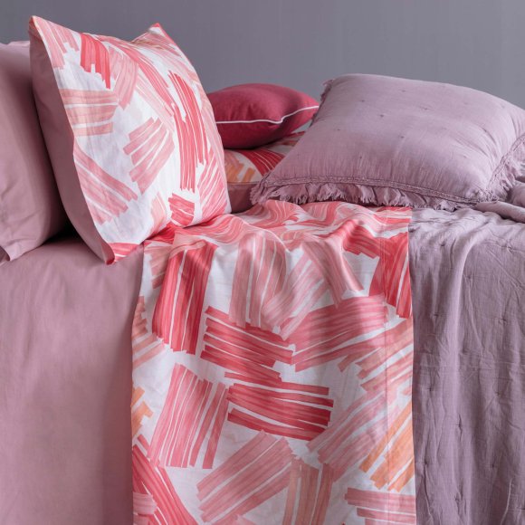 RIVIERA - COMPLETO LETTO 1 PIAZZA E MEZZA "TWIST" - ORCHIDEA
