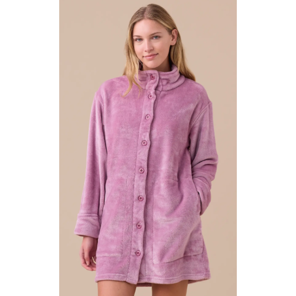 NOI DI NOTTE-Vestaglia Donna in Coral Fleece articolo unito GE3016
