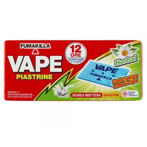 VAPE HERBAL PIASTRINE ANTIZANZARE - 30 PEZZI