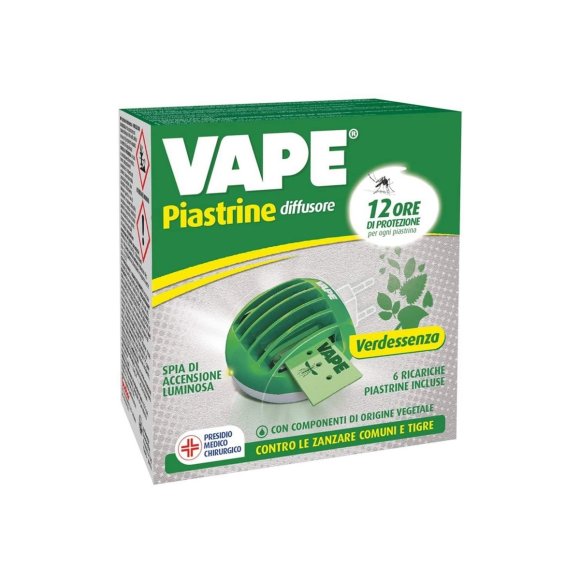 VAPE VERDESSENZA ANTIZANZARE BASE + 6 PIASTRINE