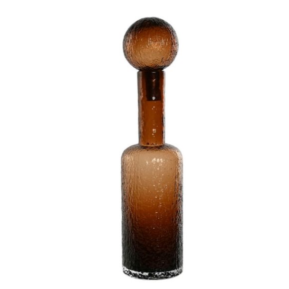 VASO CRISTALLO MARRONE 12,5X12,5X50