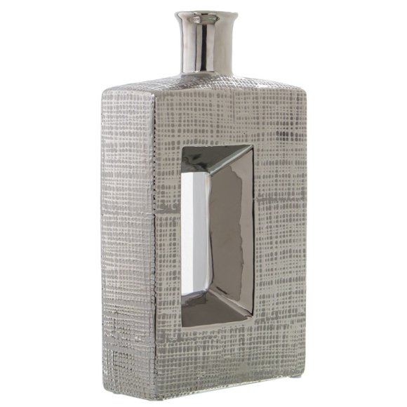 VASO IN CERAMICA ARGENTO 30 CM