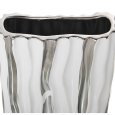 VASO CERAMICA ARGENTATO E BIANCO