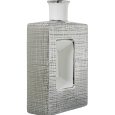 VASO CERAMICA BIANCO E ARGENTO 28 CM