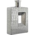 VASO CERAMICA BIANCO E ARGENTO 28 CM