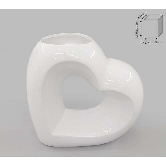 VASO CUORE - BIANCO