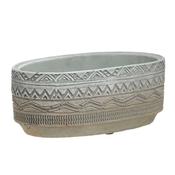 VASO IN CEMENTO GRIGIO CHIARO E BEIGE