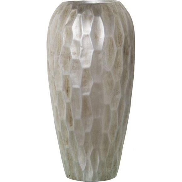 VASO IN CERAMICA ARGENTO 24X50CM