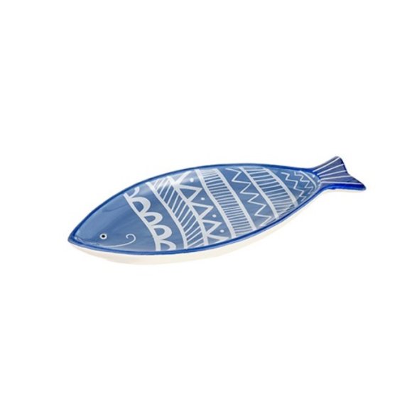VASSOIO PESCE AZZURRO E BIANCO 