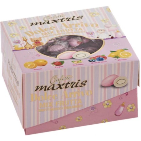Maxtris - Confetti Vassoio Mix Frutta 500 Gr - Rosa 