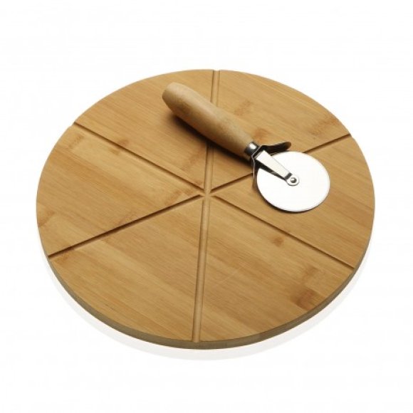 Tagliere Per Pizza Tondo + Rotella d'Acciaio