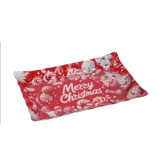 NATALE  VASSOIO RETTANGOLARE  31 CM