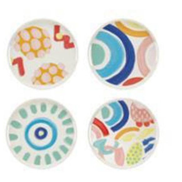 VISCIO VASSOIO TONDO SUMMER FLOW CON MANICI 30x4 CM - COLORI ASSORTITI 