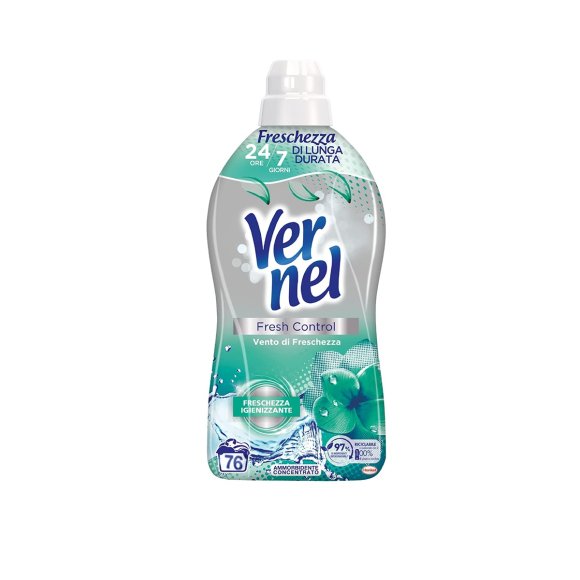 Ammorbidente Concentrato Vernel Fresh Control – Vento di Freschezza (76 Lavaggi)