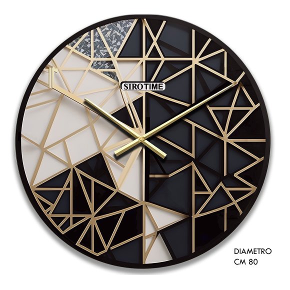 OROLOGIO DA PARETE IN VETRO - 80x80 CM