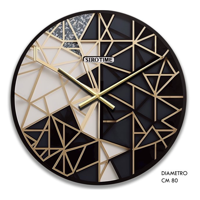 OROLOGIO DA PARETE IN VETRO - 80x80 CM