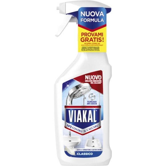 Viakal Classico Spray Anticalcare - Nuova Formula con Tecnologia Anti-Goccia - 470 ml