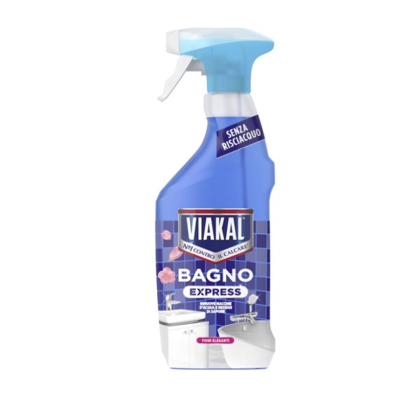 Viakal Bagno Express – Anticalcare Spray Senza Risciacquo, Profumo Fiori Eleganti, 470 ml