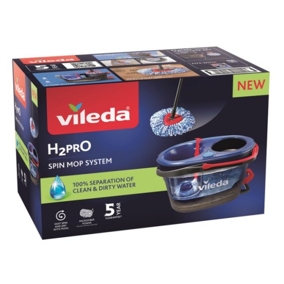 Sistema lavapavimenti Vileda H2Pro Spin mop - acqua pulita ad ogni risciacquo